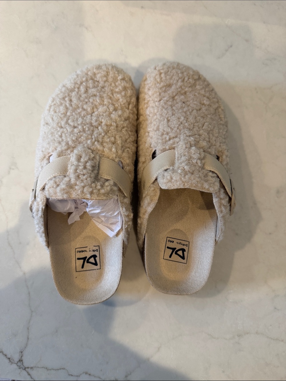 DL dirty laundry Sherpa Slip-On Clog in Cream